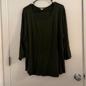 Cupio Forest Green 3/4 Sleeve Top
